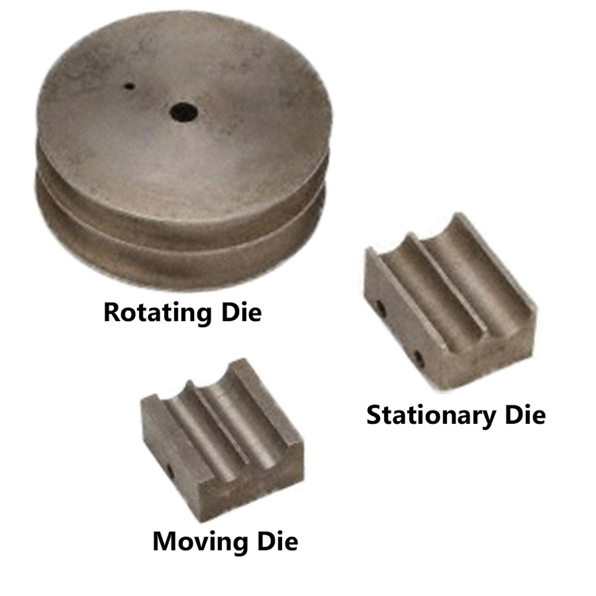 METALpro MP95P-012 1/2" and 3/4" Round Pipe Die Set for MP9500 Bender